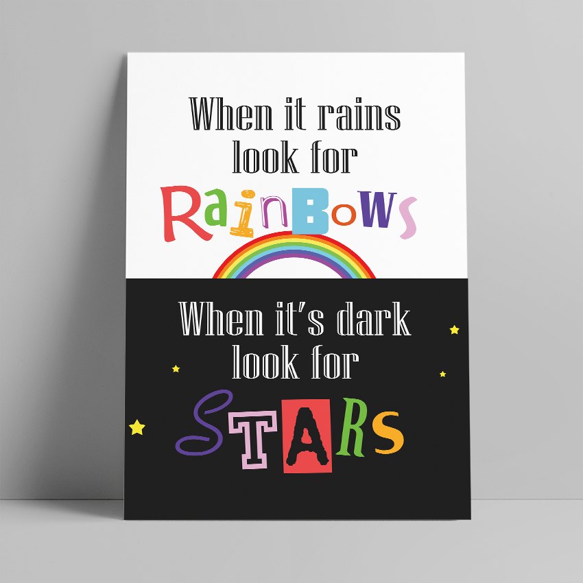 Look for rainbows & stars